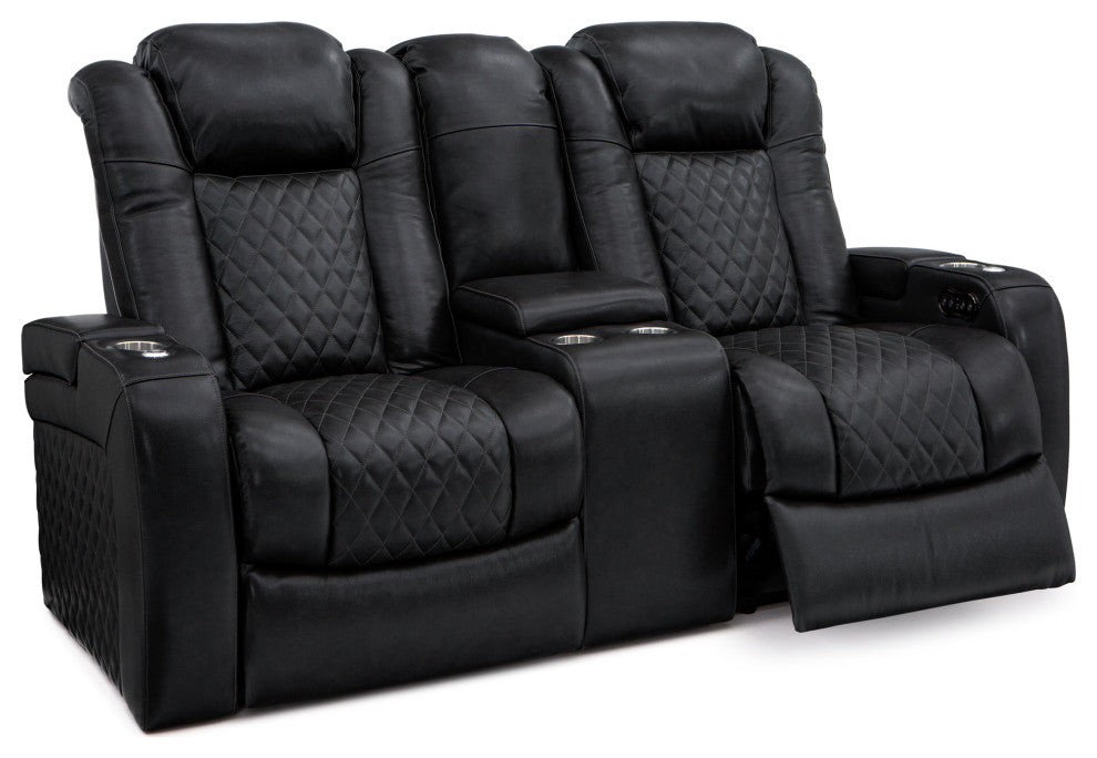 Seatcraft Headline Home Theater Seating, Black, Loveseat