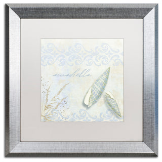 Color Bakery 'She Sells Seashells II', Silver Frame, White Mat, 16x16