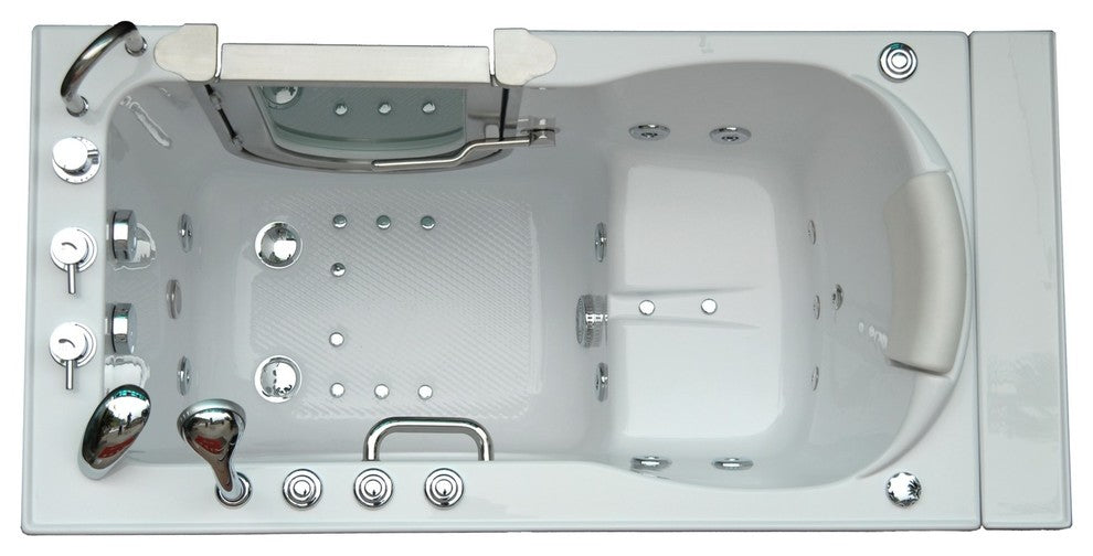 Ella Deluxe Air & Hydro Massage Acrylic Walk In Bath Right Side Door and Drain