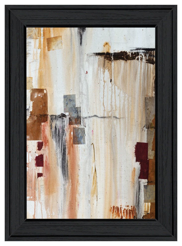 "Falling Blocks" by Cloverfield and Co, Ready to Hang Framed Print, Black Frame
