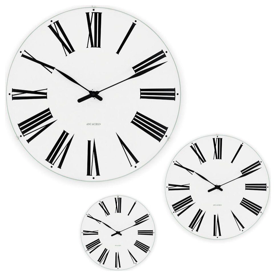 Arne Jacobsen Roman Wall Clock, 29cm