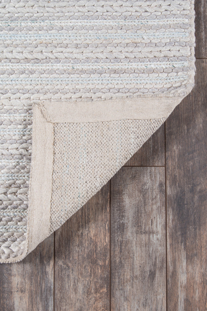 Momeni Andes Wool and Viscose Hand Woven Light Gray Runner 2'3"x8'