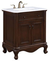 30" Single Bathroom Vanity Set In Teak Color