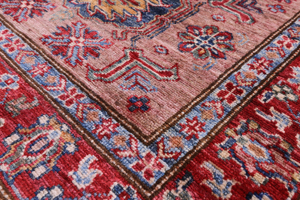 3' 3" X 4' 9" Super Kazak Hand-Knotted Wool Rug Q10266