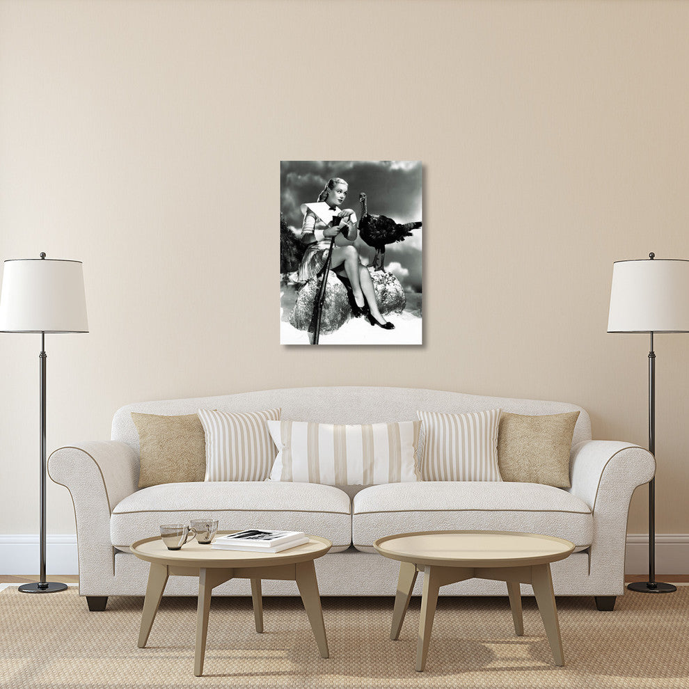"Doris Day with a Thanksgiving Turkey" Canvas by Hollywood Photo Archive, 31x40"