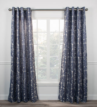 Meadow Lined Grommet Panel, Cobalt, 50"x63"