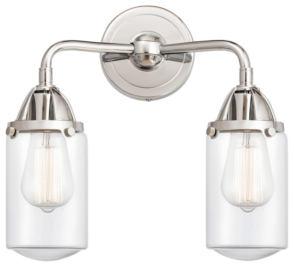 288-2W-PC-G312 Dover 2 Light 12.5" Bath Vanity Light, Polished Chrome