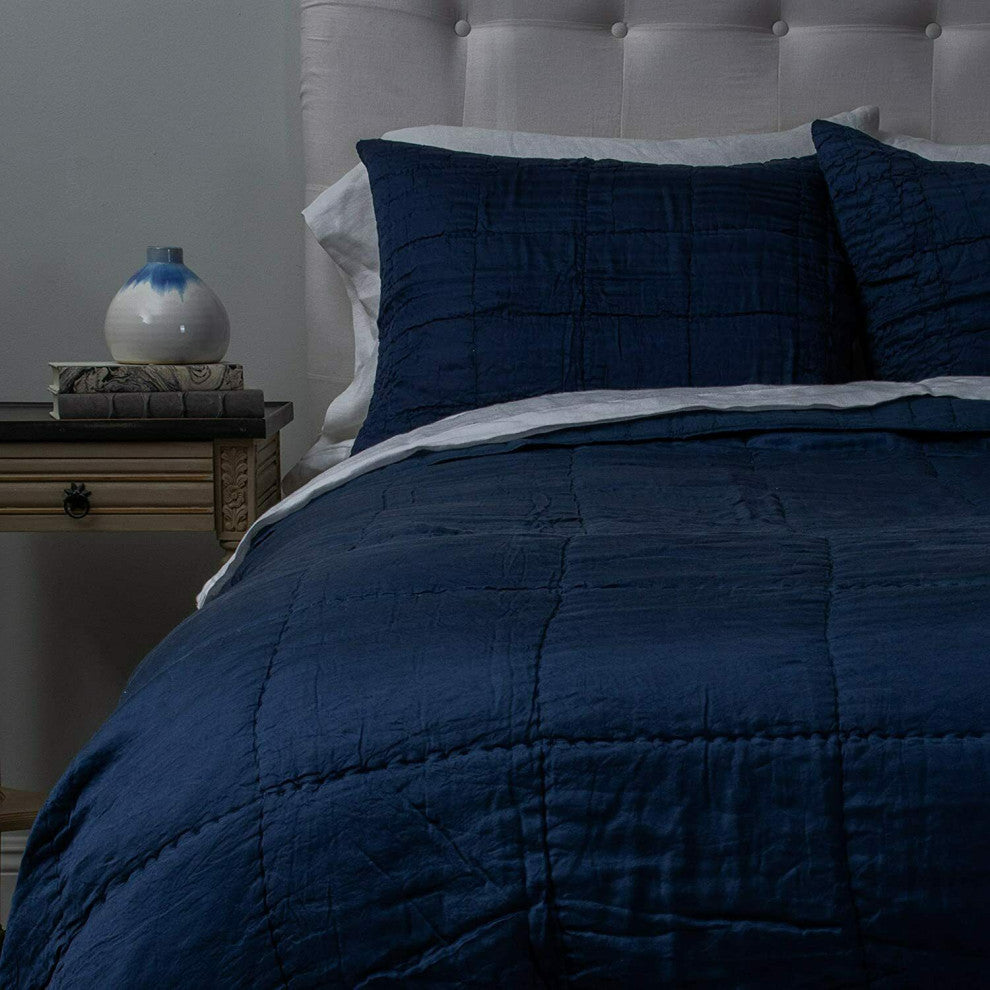 Madie Indigo Quilt Set, Queen