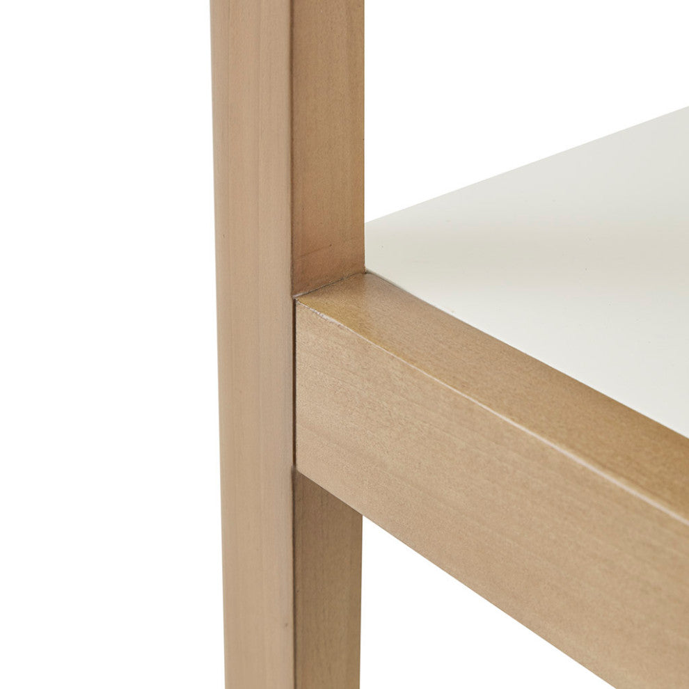 Madison Park Parker Mid-Century Modern Natural Wood Bookshelf, Natural