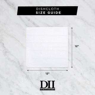 DII Yellow Combo Windowpane Dishcloth, Set of 6