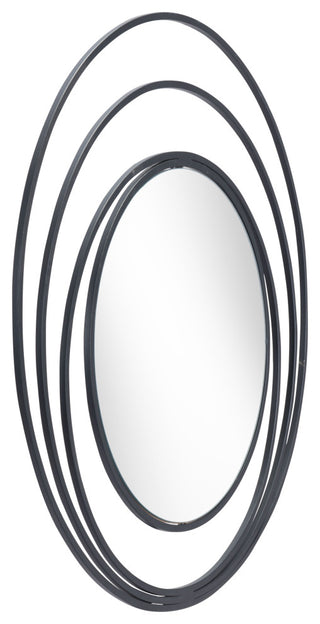 Luna Round Mirror Black