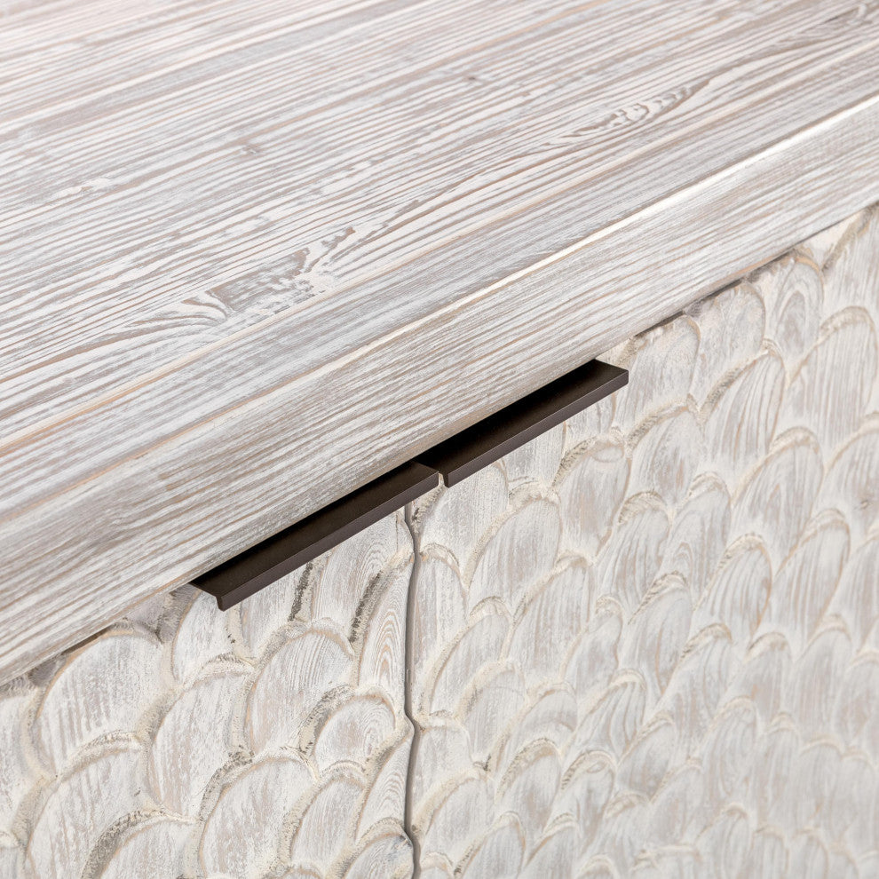 Astrid 4-Door Sideboard, Vintage Cream