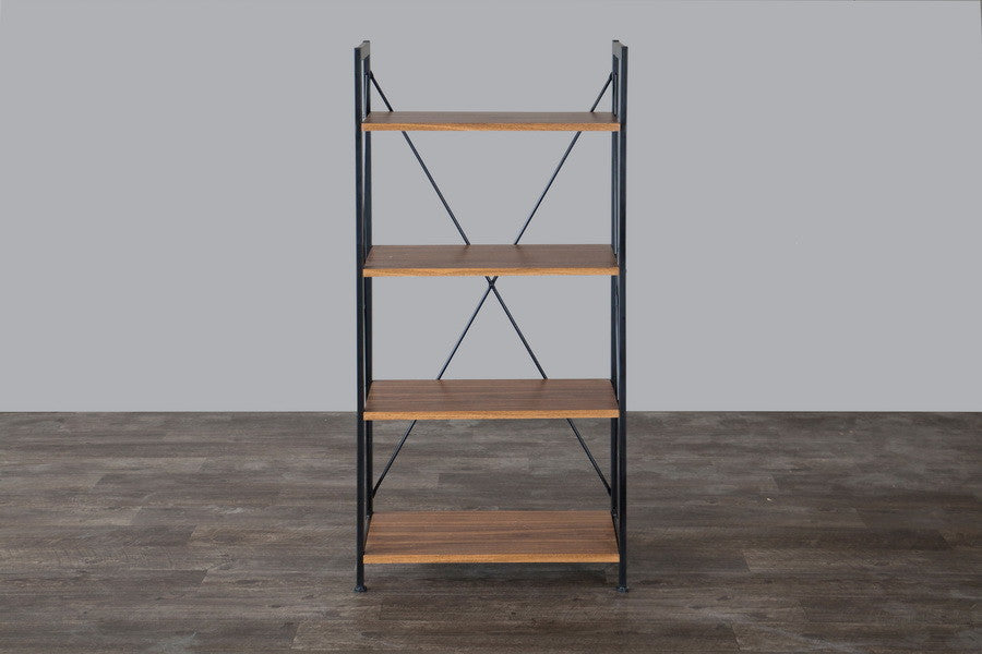 Modern 5-Tier Bookshelf, S-Shaped Z-Shelf