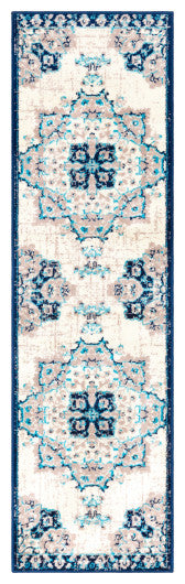 Surya Paramount PAR-1111 7'10"x11'2" Rug, Aqua/Dark Blue/Cream/Light Gray