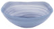 10" Hand Crafted Sky Blue Glass Squarish Salad or Serving Bowl
