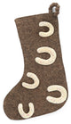 Horseshoe Stocking in Hand Felted Wool
