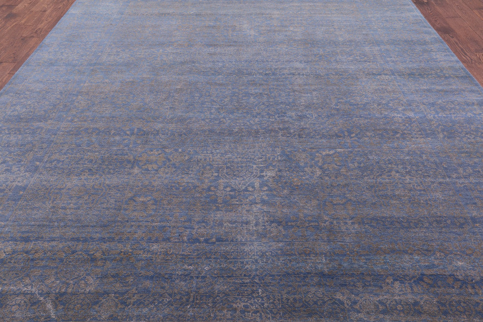 Persian Wool and Silk Hand-Knotted Rug 9' 1" X 12' 0" Q6338