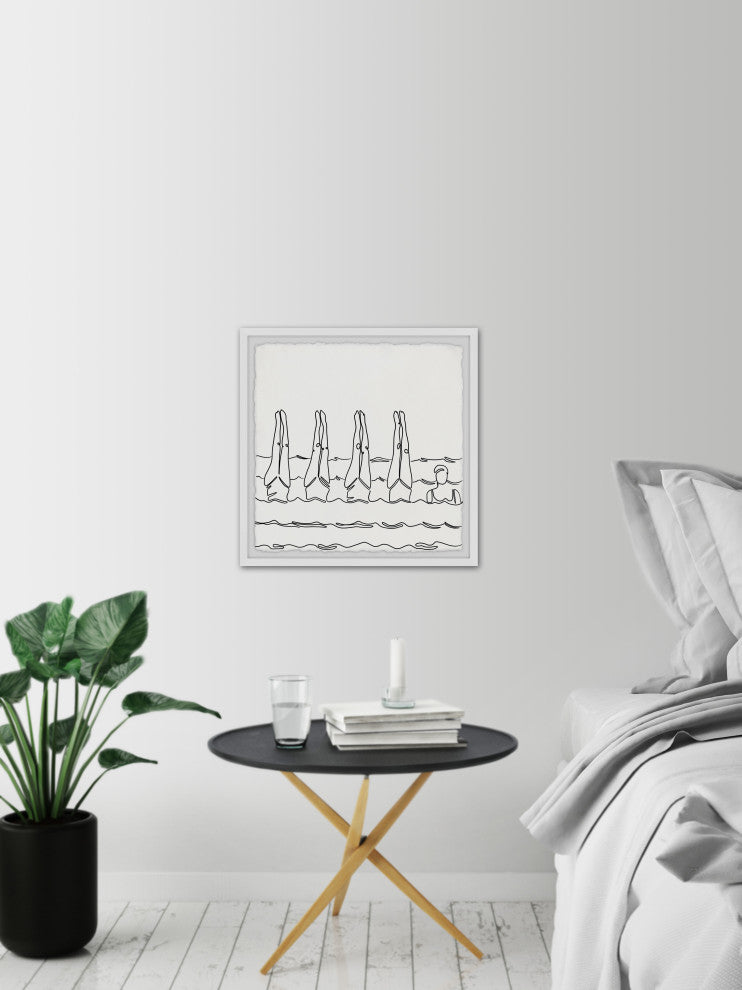 "Syncrhonized Movement" Framed Painting Print, 12x12