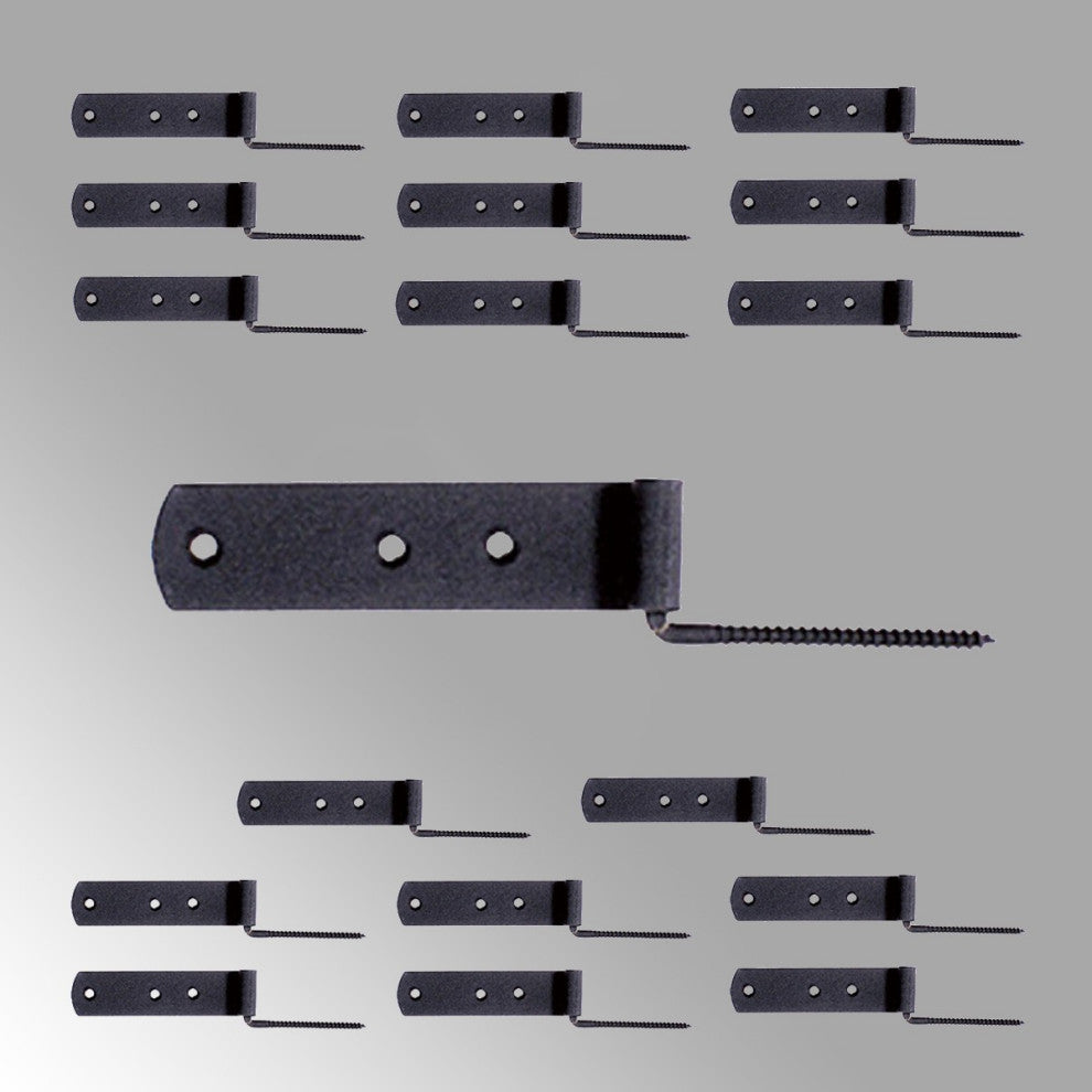 Black Shutter Gate Strap Hinge 4" L Galvanized Steel Wrought Iron Pack of 18