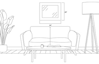 Pendleton Framed Wall Mirror, Grey Oak, 20" X 24"