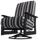 St. Catherine Deep Seat Outdoor Swivel Rocker, Sensory Granite/Black