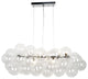 Comet 10 Light Horizontal Pendant Polished Chrome Clear Glass