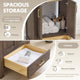 Gela Single Bath Vanity with Ceramic Basin Top, Spruce Vintage Brown, 24", No Mirror
