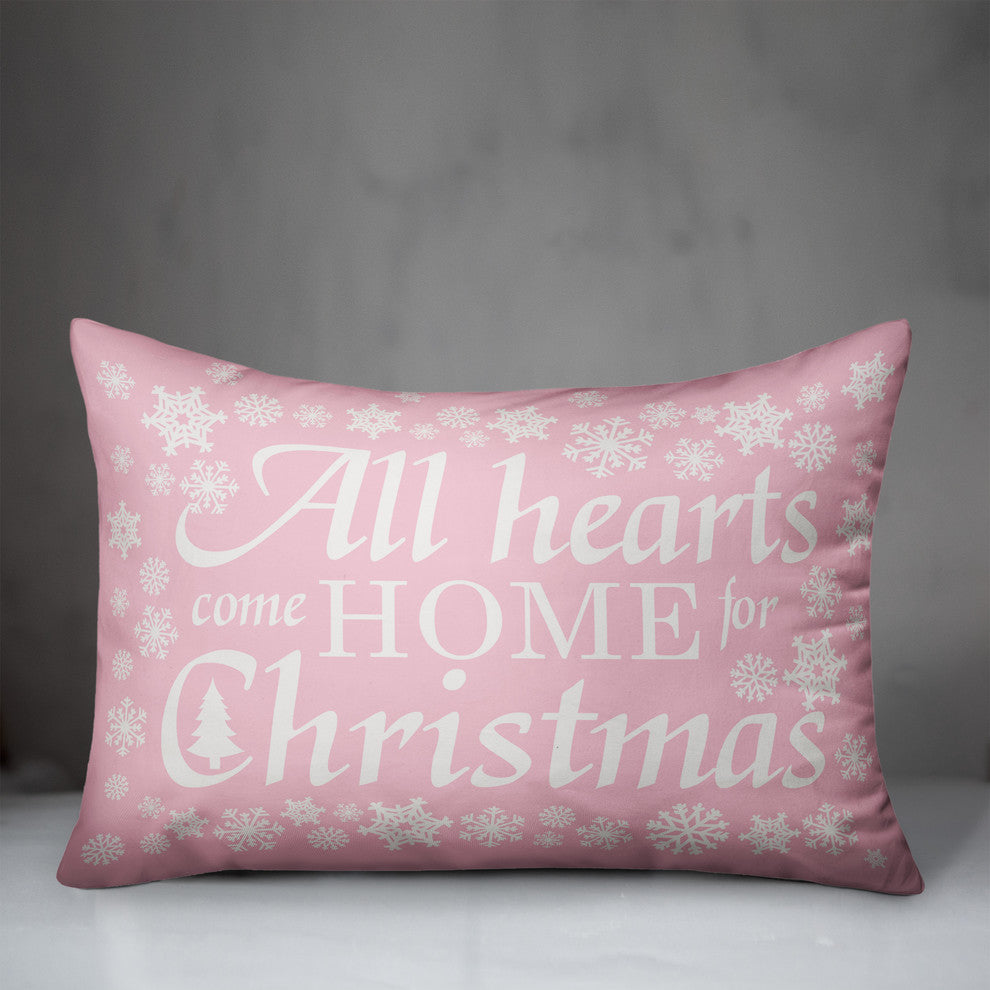 All hearts home 14"x20" Throw Pillow