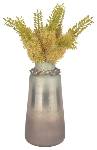 Glass, 17"H, Vase, Bracelet, Nickle, Aloe