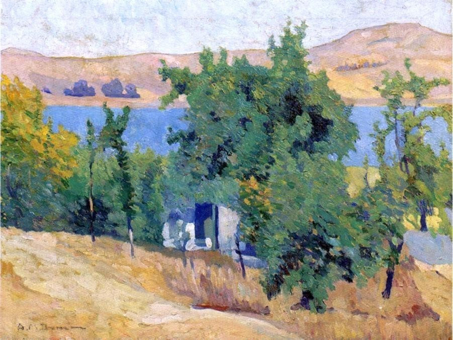 Anne Bremer Across Carquinez Straits, Gallery Wrapped Canvas Print, 21"x28"