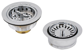 CO2155S Combo 3.5" Wing Nut Twist Style Large Kitchen Sink, Polished Chrome