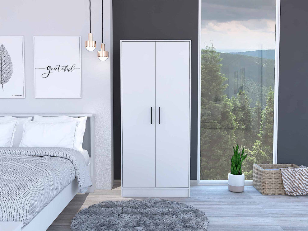 Rio 2-Door Armoire, White