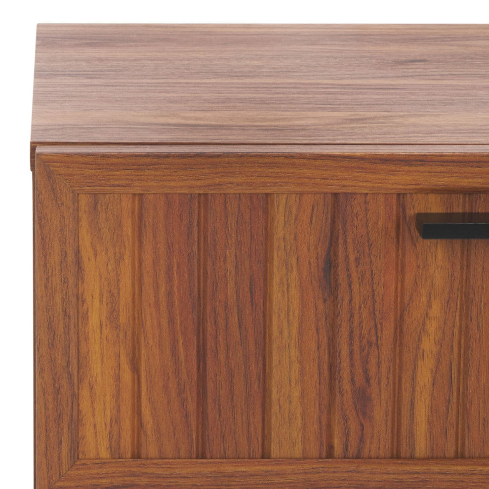 Safavieh Axelle 2 Drawer Nightstand, Walnut/Black