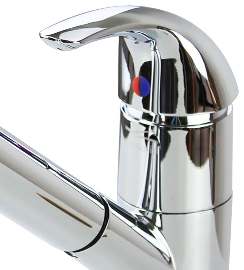 Transolid Laundry Faucet with Pull-Out Spray, Polished Chrome