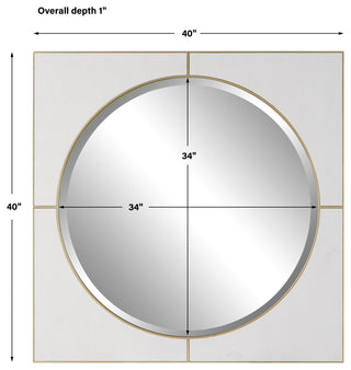 Uttermost 09817 Cyprus White Square Mirror