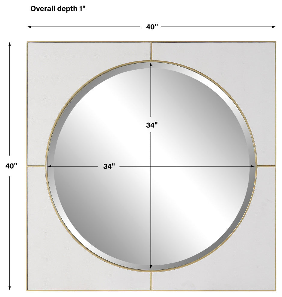 Uttermost 09817 Cyprus White Square Mirror