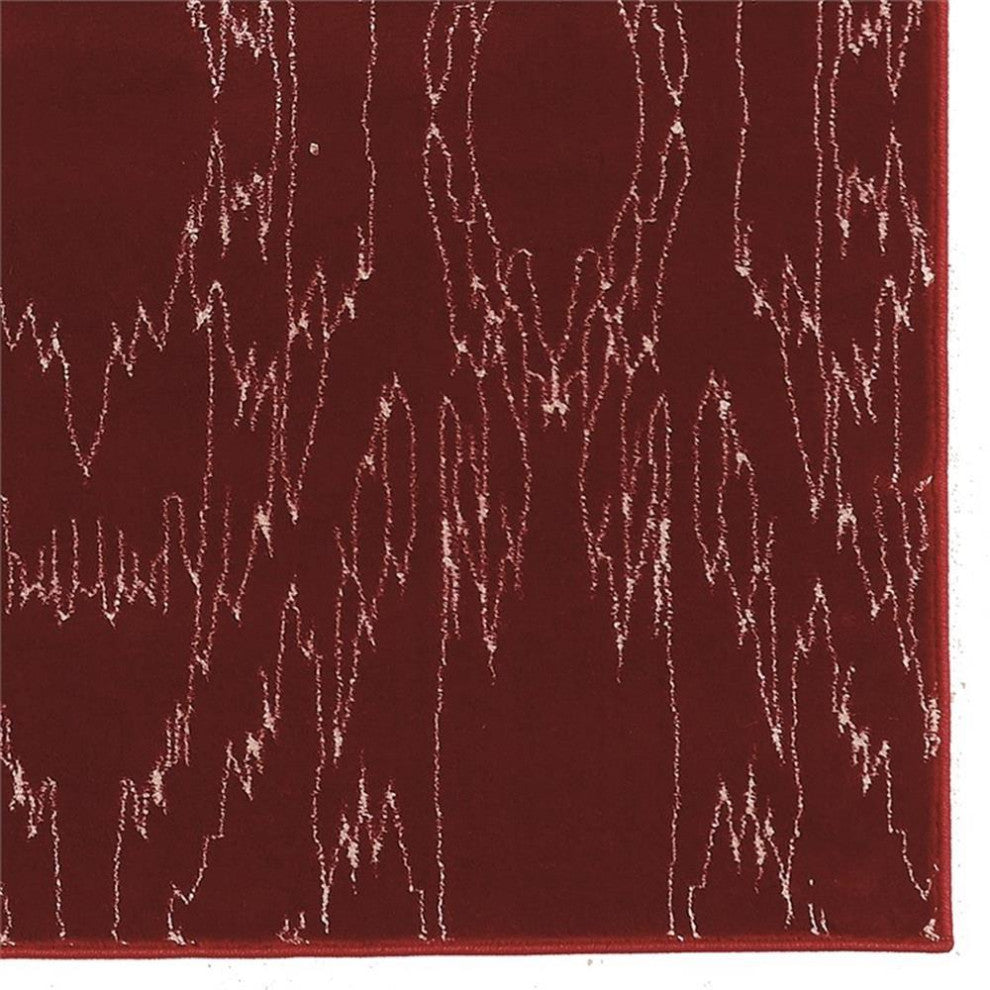 Linon Prisma Electric Machine Made Polypropylene 5'3"x7'6" Rug in Red
