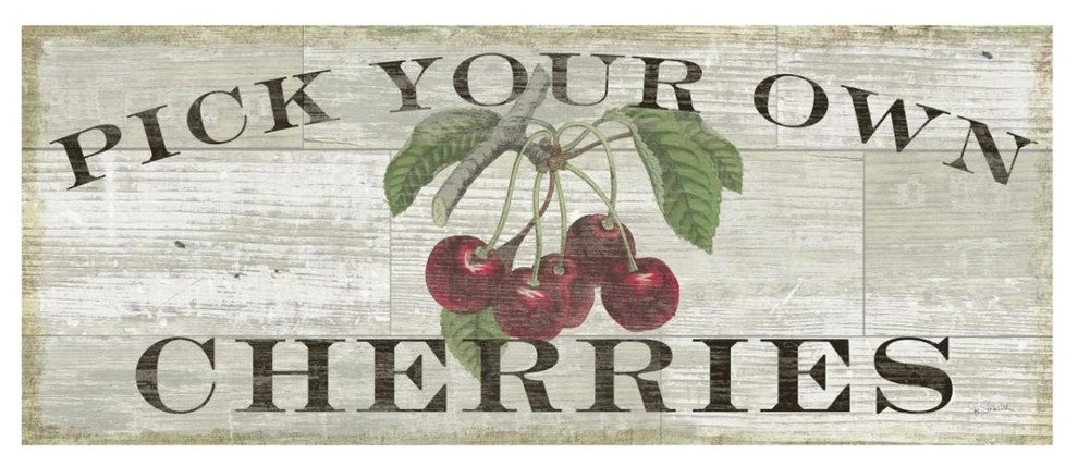 "Farm Fresh Cherries" Digital Paper Print by Sue Schlabach, 32"x14"