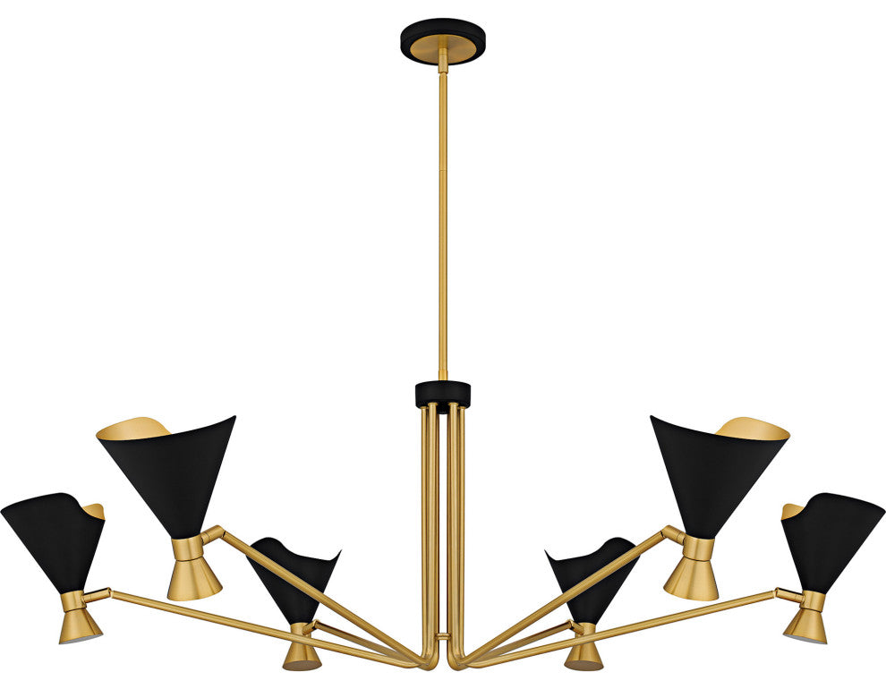 Quoizel ADN5052 Arden 6 Light 52"W Chandelier - Matte Black