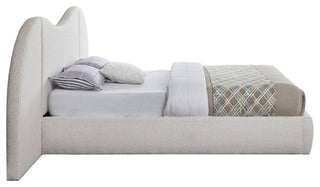 Everest Upholstered Bed, Cream, King, Boucle Fabric