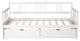 Gewnee Solid Wood Twin Size Daybed with Two Drawers in White