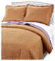 Serenta Reversible Quilted 3 Piece Coverlet Set, Burnt Orange and Purple, King