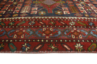 Fine Vintage Distressed Saeger Navy/Red Runner, 3'5x14'6