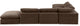 Comfy Upholstered L-Shaped Modular Sectional, Brown, 6-Piece: 3 Armless Chair, 1 Corner Chair, 2 Ottoman, Velvet
