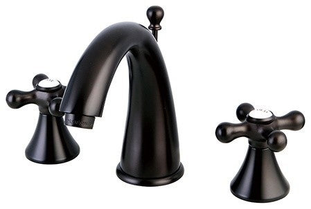 Kingston Brass Widespread Bathroom Faucet With Brass Pop-Up, Oil Rubbed Bronze