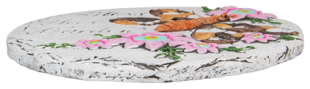 10" Bless this Garden Outdoor Floral Garden Stone