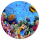 Coral Colony On Reef Egypt, Animal Disc Metal Artwork, 23"