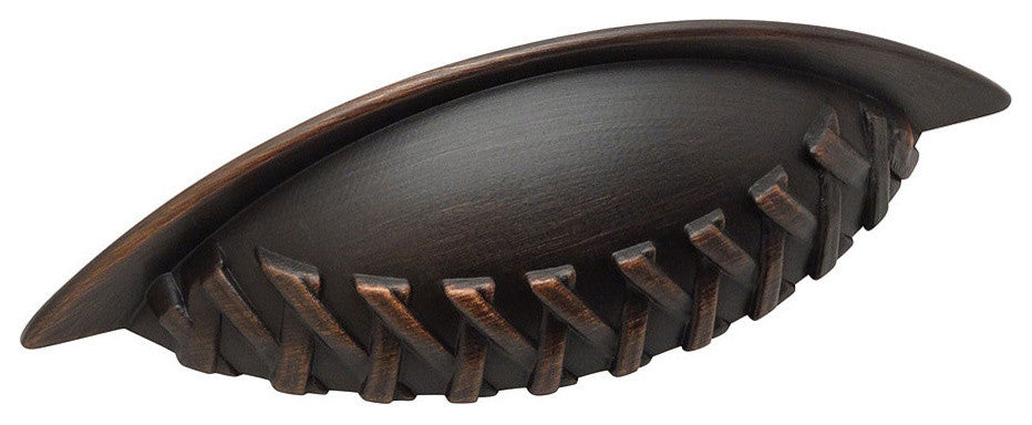 Cosmas 7067ORB Oil Rubbed Bronze Braided Cabinet Bin Cup Pull, Set of 5