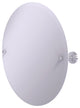 Frameless Round Beveled Edge Tilt Mirror, Satin Chrome