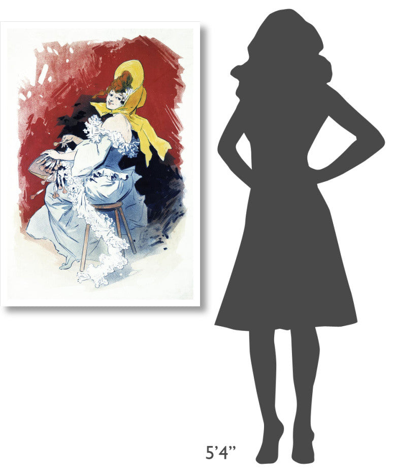 "La Dentelliï¿½re" Digital Paper Print by Jules Cheret, 30"x42"